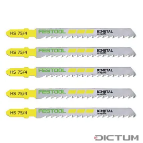 Festool Lame de scie sauteuse S 75/2,8/5 Wood Straight Cut, 5 pièces