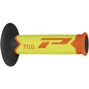 Poignées Progrip 788 22/25mm Orange Fluo Jaune Fluo Noir - Revêtement poignee moto